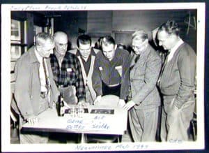 Menominee, Michigan 1944: Andy Flom, Frank Tetzlaff, Gene Rettke, Art Seibke, ?, ?, Carl Bernard